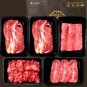 압구정한우 1++ 프리미엄 SVIP 미식 한우세트 A 1.8kg 등심 살치살 부채살 특수부위 투뿔 한우 구이용 설 추석 명절 한우선물세트