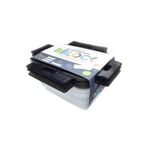 코멕스 비비락 직사각 밀폐용기(그레이 3P) 360ml (WC97770)