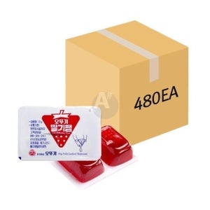 오뚜기 일회용 딸기잼 디스팬팩 12g 480개입 (1BOX) 대용량 업소용딸기쨈