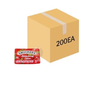 스머커스 일회용 딸기잼 (14GX200개) 대용량 업소용딸기쨈 과일잼