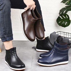 모노무드 해당없음 MNO 캐주얼 남성 레인부츠 방수신발 고급 발목장화 정장