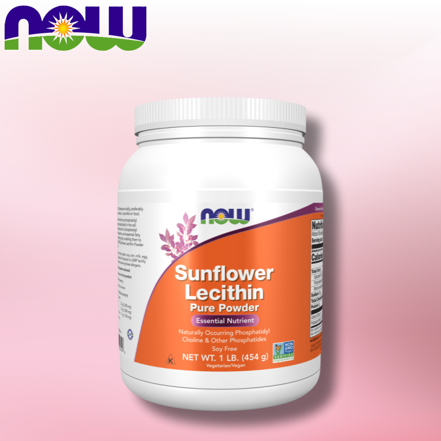나우푸드 해바라기 레시틴 <b>Sunflower Lecithin</b> 순수 분말 454g 1통