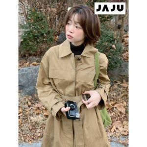 [자주]  베이지 여 트렌치 코트 J102301003