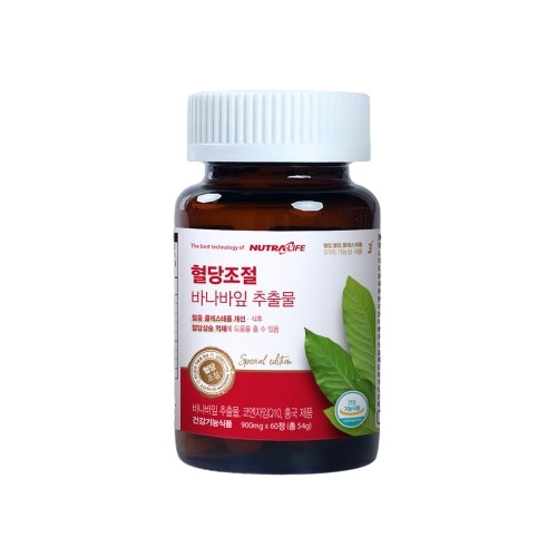 대원헬스케어 뉴트라라이프 혈당조절 <b>바나바잎</b> 추출물 1000mg x 60캡슐, 2개