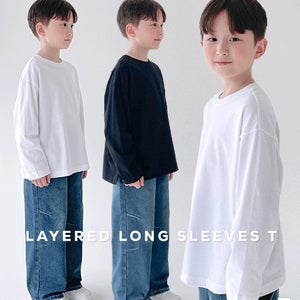 [MADE] 뉴 인생 레이어드 긴팔 티셔츠, 남자아이 아동복 유아 의류 어린이 키즈 주니어 초등 남아옷 쇼핑몰 베리클로젯