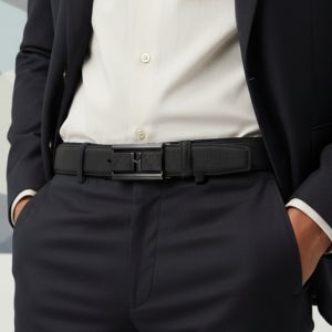 [헤지스 액세서리] [선물BEST] 에센셜 H로고?소가죽?자동벨트 33mm HJBE5F903BK