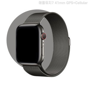 Apple 애플워치7 41mm셀룰러 그래파이트 스테인리스 그래파이트 스테인리스 밀레니즈 루프 MKJ23KH/A [단순변심회수]