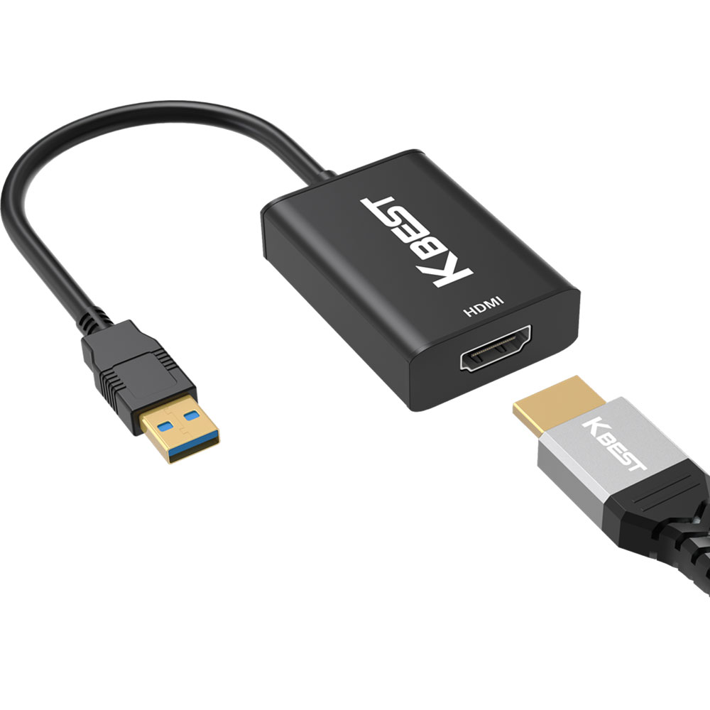 케이탑 케이베스트 USB 3.0 TO HDMI 컨버터 0.15m, 1개