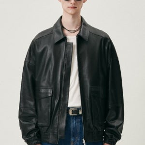 [도프제이슨] 오버핏 램스킨 봄버 점퍼 DF22SS2016