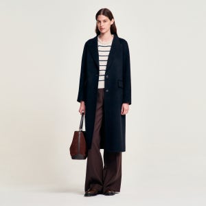 [산드로] 캐시미어 싱글 롱 코트 SF25W2FRUH199 S25FW-02
