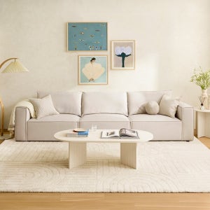 까사미아 캄포패밀리 4인소파_아이보리