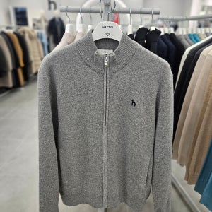 [헤지스 남성] 헤지스 짜임 울혼방 집업니트 WHSW4D321G2