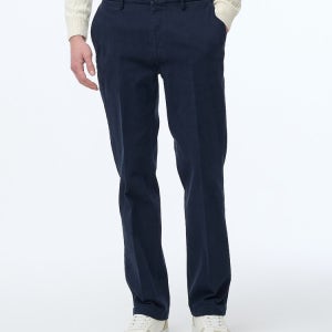 [헤지스 남성] [스테디셀러] 네이비 면혼방 기모 팬츠 WHPA4D501N3