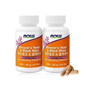 나우푸드 맥주효모&블랙마카 60정 2박스