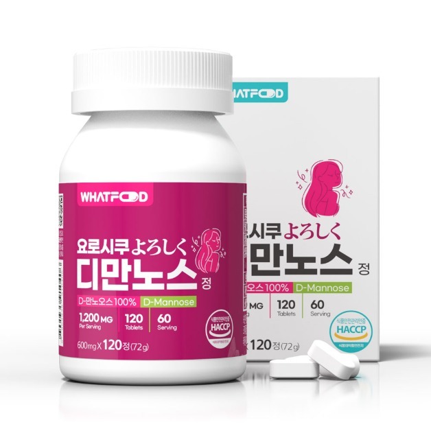 왓푸드 요로시쿠 디<b>만노스</b> 정 (600mg x 120정) 디마노스