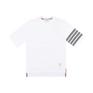 톰브라운 [로로모다] 톰브라운 사선 완장 여성 반팔티 / FJS102G-07862-100