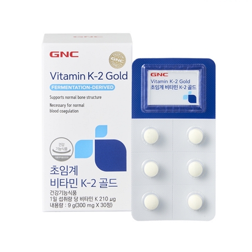 노바렉스 GNC 초임계 <b>비타민 K</b>-2 골드 300mg x 30정, 1개