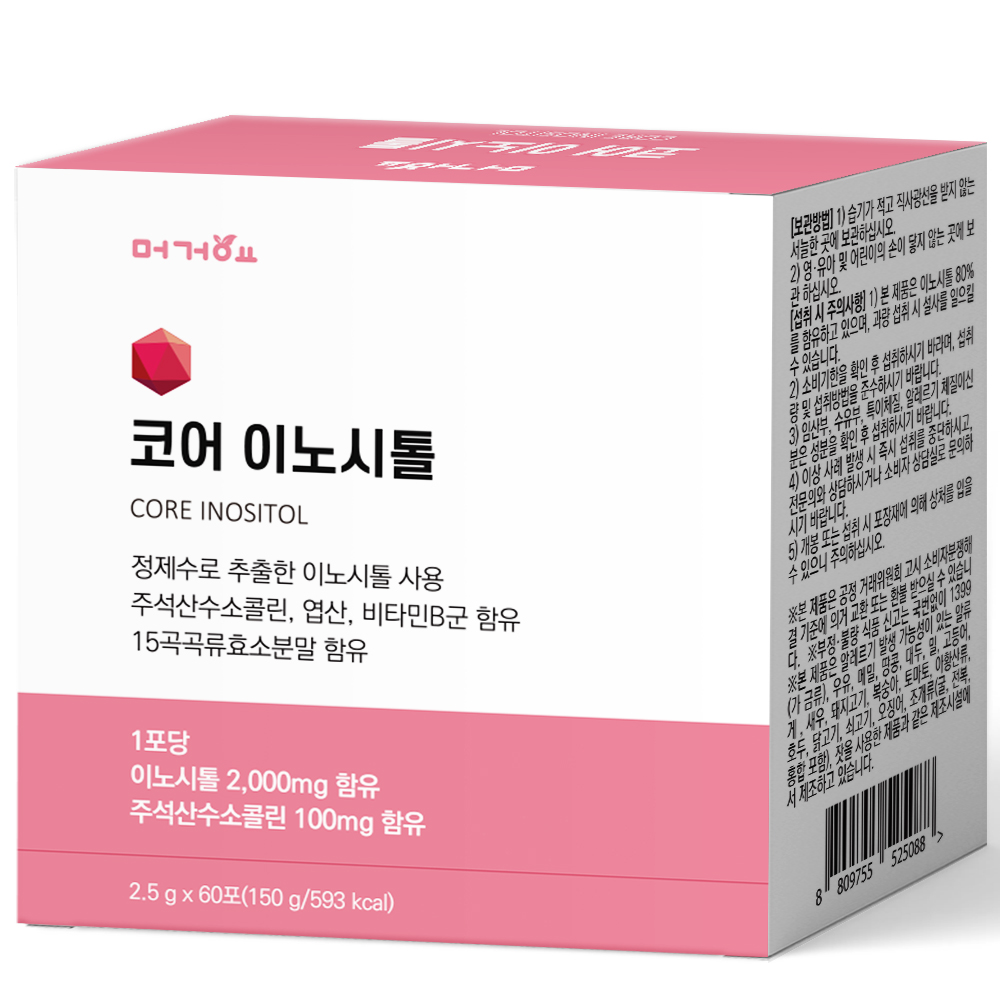 대동고려삼 머거요 코어 <b>이노시톨</b> 2.5g x 60포, 1개