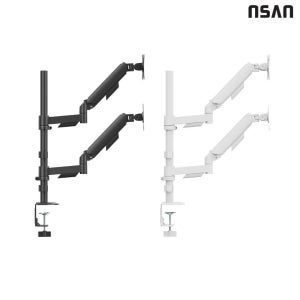 엔산 +LDT-C25P 세로2단 듀얼 모니터암 브라켓 거치대 상하 2대 연결
