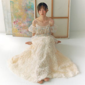 [가니송] Bridal Pastel Bloom Dress_pale yellow