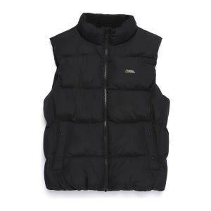 내셔널지오그래픽 N254UPV902 하이넥 패딩 베스트 BLACK