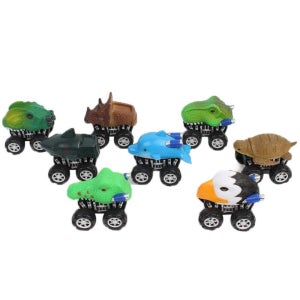 공룡트럭 미니카 운전놀이 풀백카 8종세트 장난감차 유아 교통법규