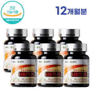 내츄럴<b>가이아</b> 나토키나제 혈행개선 낫토키나제 6병 12개월분