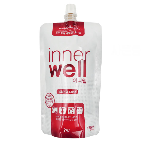 <b>이너웰</b> 파우치 강아지 피부 스킨앤코트 200ml