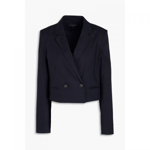 RAG & BONE Josie cropped double-breasted linen-blend blazer
