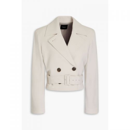 띠어리 Cropped crepe jacket