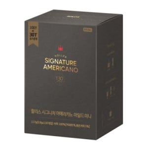 할리스 시그니처 아메리카노 마일드 미니 100T+30T (117G)