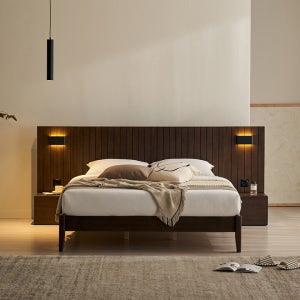 삼익가구 모네어 호텔 원목 침대(매트제외-퀸)