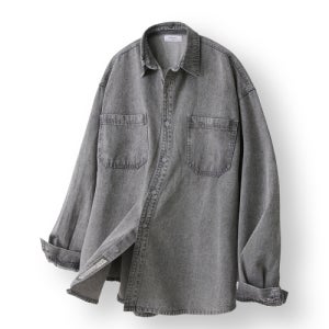 [후브스] 하드 트위스트 데님 셔츠 [그레이] HVS24-SH06 GR
