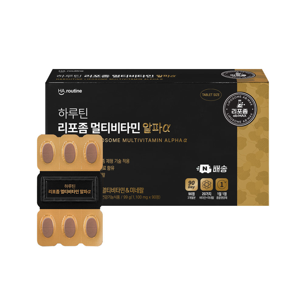 하루틴 리포좀 멀티비타민 알파 1100mg x 90정, 1개