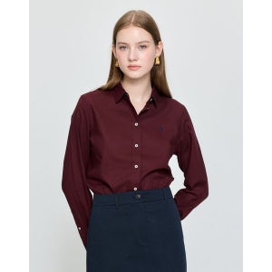 [헤지스레이디스] 25FW  페더트윌 셔츠 버건디 HSSH5DC84D2