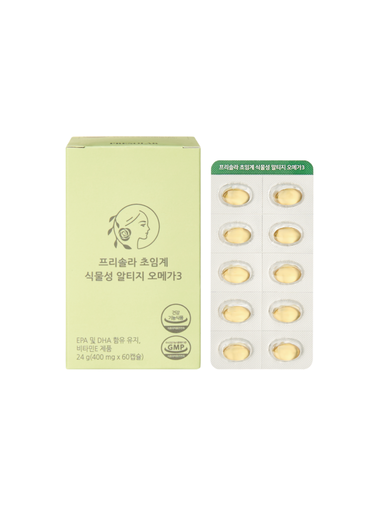 <b>프리솔라</b> 초임계 식물성 알티지 오메가3 400mg x 60캡슐, 1개