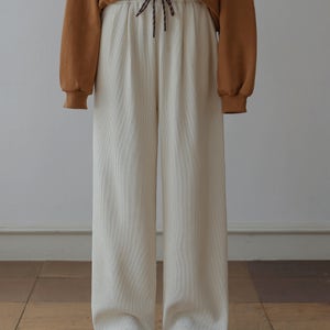 몬드 코듀로이 와이드 밴딩팬츠