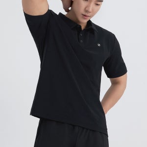 중독 골프복 쿨링 카라 골프의류 골프 티셔츠 블랙