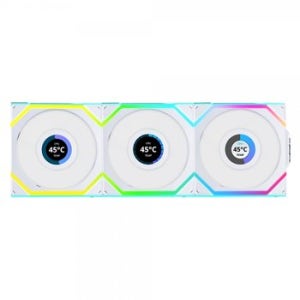 리안리 UNI FAN SL Wireless LCD 120 (3팩, 화이트) 시스템 쿨러