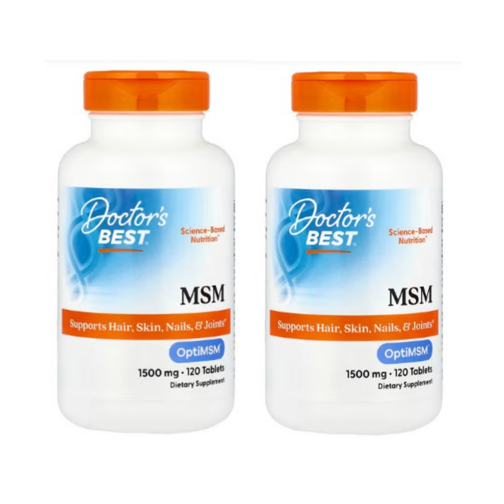 닥터스 베스트 <b>MSM</b> <b>with</b> 옵티 <b>MSM</b> <b>1500mg</b> 120타블렛 2개 식이유황