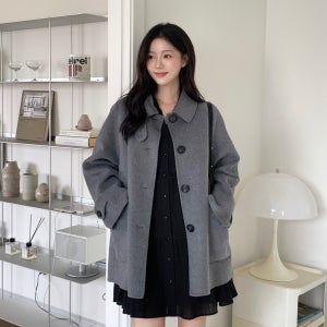 [제로스트릿] [6컬러] 핸드메이드 에이라인 울 하프 코트