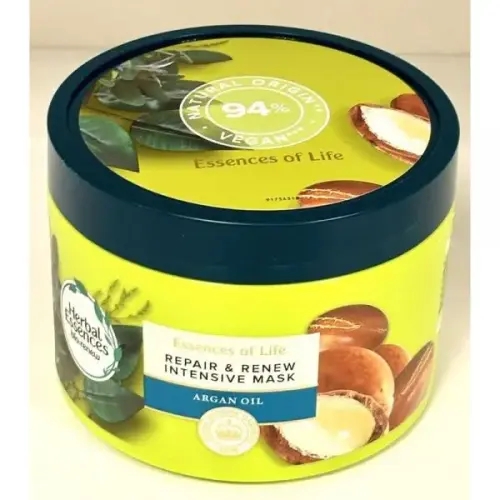 Herbal Essences 리페어 앤 <b>리뉴</b> 인텐시브 <b>헤어</b> 마스크, 아르간 오일, 비건 <b>포뮬라</b>, 450ml
