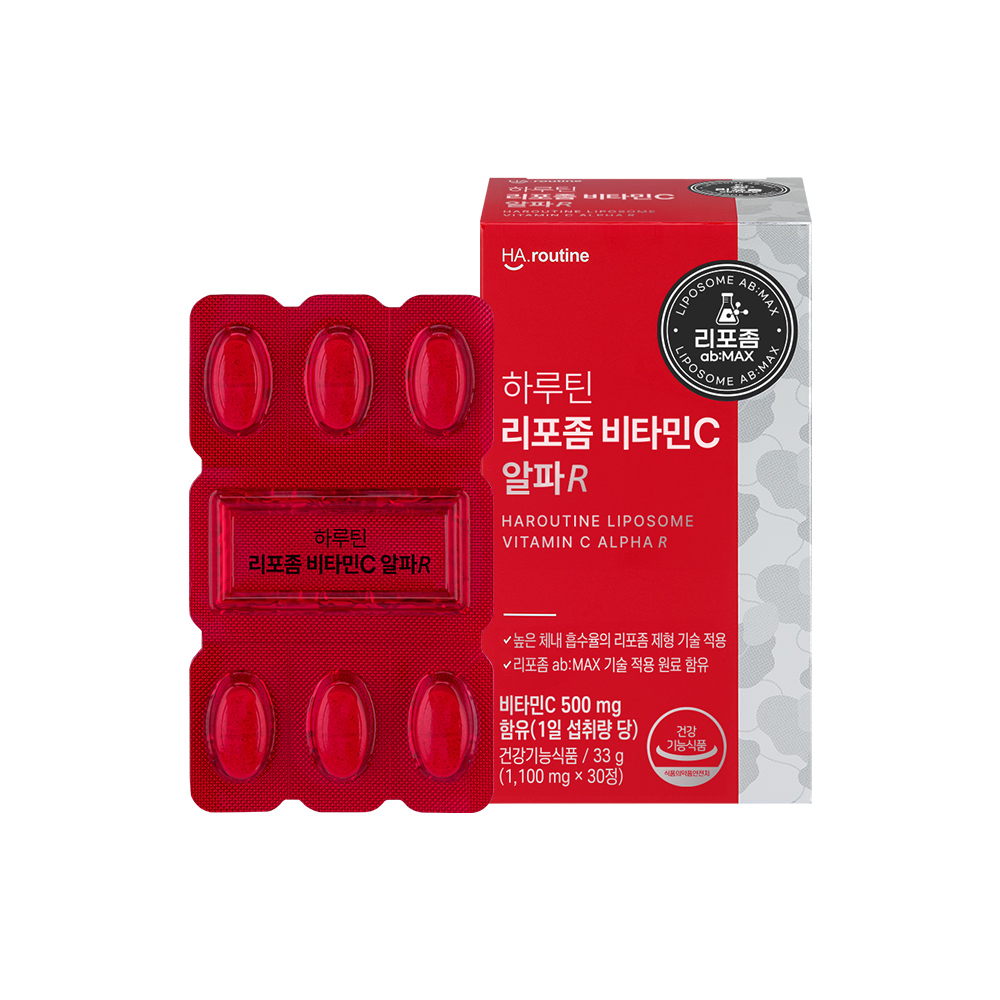 하루틴 리포좀 <b>비타민C</b> 알파R 1100mg x 30정, 3개