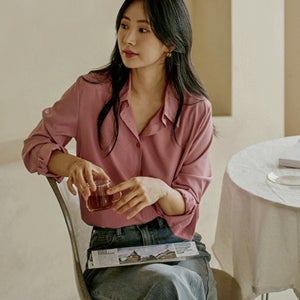 5DA22526HN_오늘도 링클프리 스판 기본셔츠[데일리,캐주얼,셔츠,긴팔셔츠,카라넥,염색단추,염색버튼,여유핏,링클프리,간편,스판셔츠,신축성,플러스,빅사이즈,루즈핏,기본셔츠,베이직