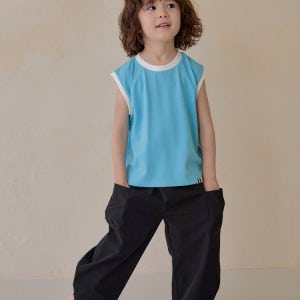 모달 스판 라글란 슬리브리스 티셔츠