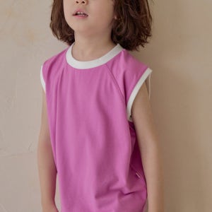 모달 스판 라글란 슬리브리스 티셔츠