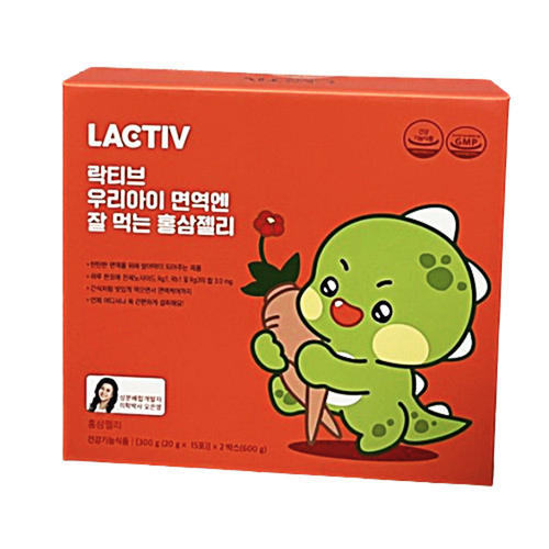 락티브 <b>우리아이 면역 엔 잘먹는 홍삼 젤리</b> 스틱 20g x 30포 어린이 홍삼젤리