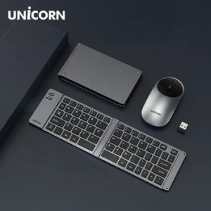 고품질 유니콘2.4G+블루투스 접이식 휴대용 키보드 마우스세 (WFJFYZR)