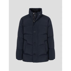 로가디스 나일론 하이넥 미들 다운 점퍼 - 블랙 (RY4Y38P775)