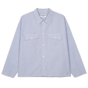 구보 Cut-off Stripe Shirts (Sky Blue)
